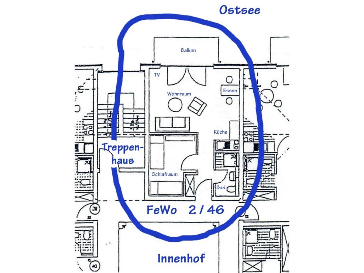 Residenz Am Strand Wohnung 2-46 青斯特 外观 照片